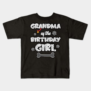 Grandma Of The Birthday Girl Dalmatian Family Kids T-Shirt